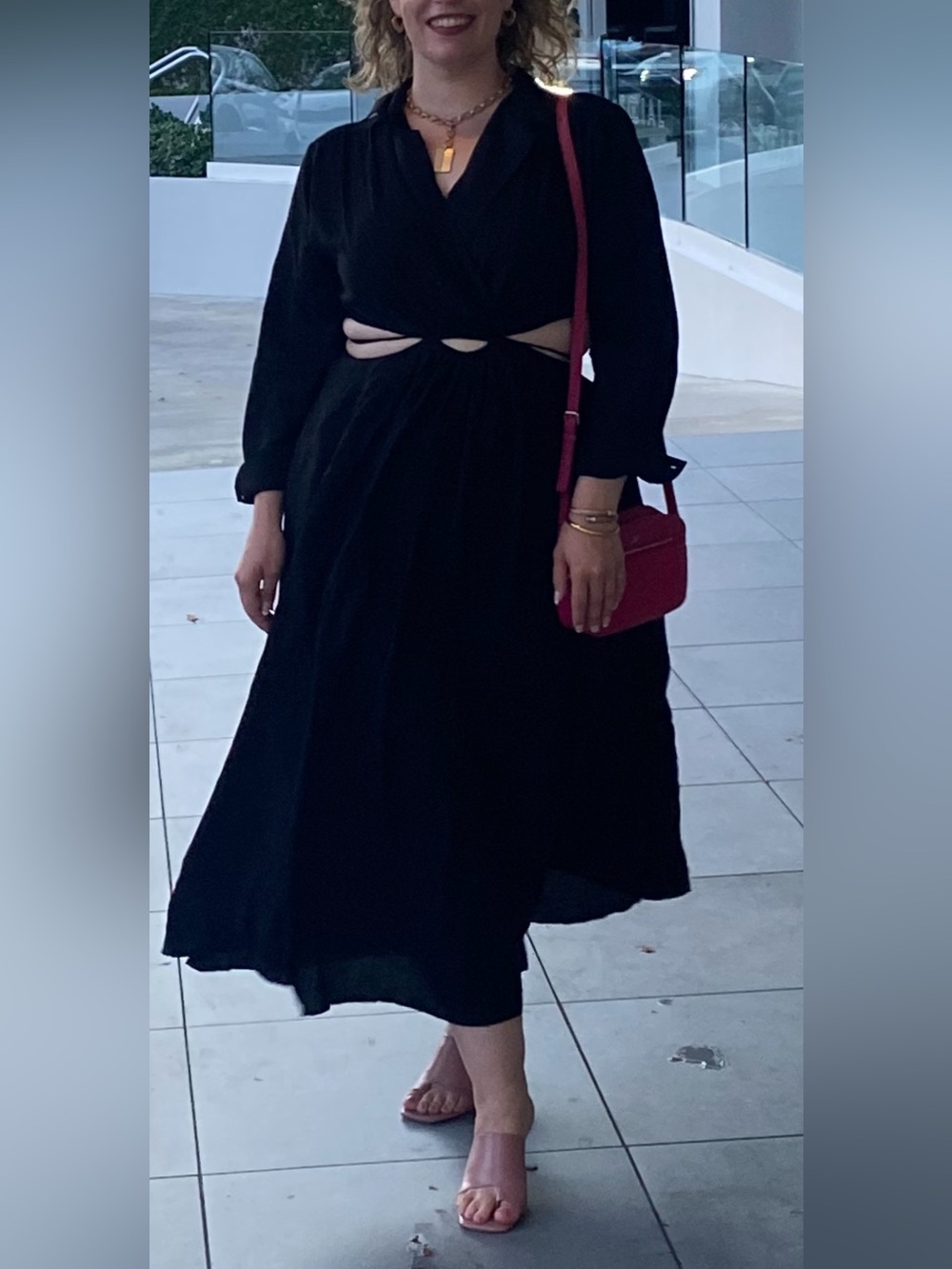 Young Fabulous & Broke Black Cutout Midi Dress